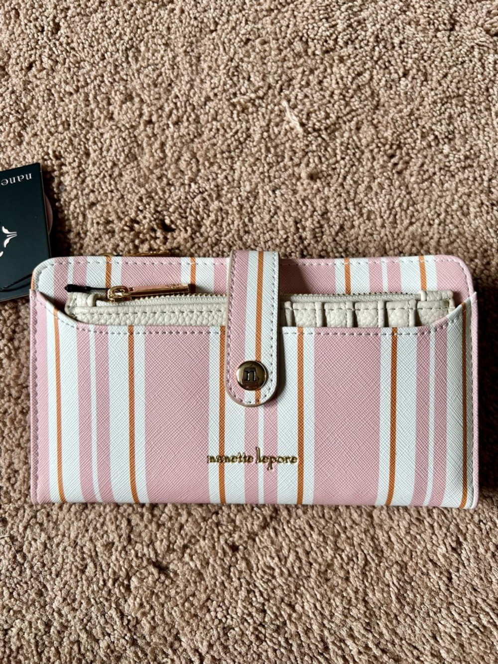 nanette lepore Pink Stripe Wallet with Card Holder - Picture 15 of 15